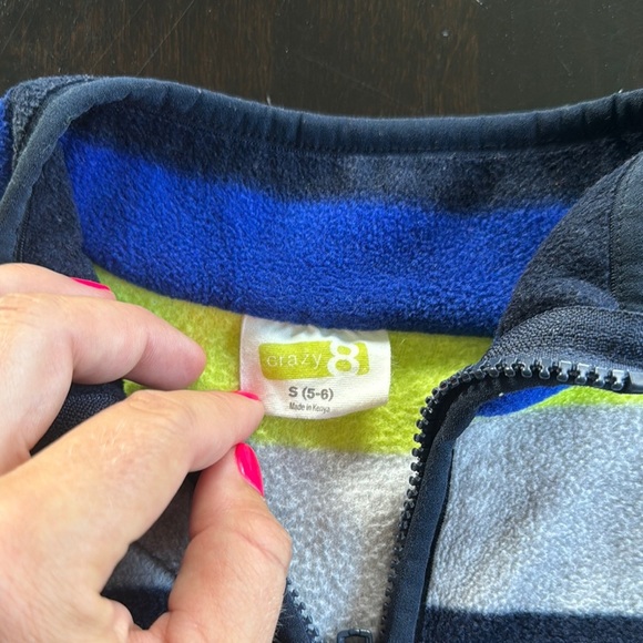 Crazy 8 Blue and Green fleece for Cozy Style - Picture 2 of 2